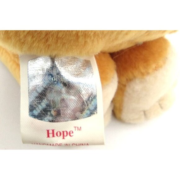 Hope Ty Brown Beanie Baby Praying Kneeling Brown Plush Bear Vintage 1998 6.5" - Picture 5 of 7